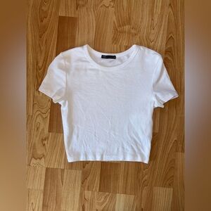 Zara White Short Sleeve Tee